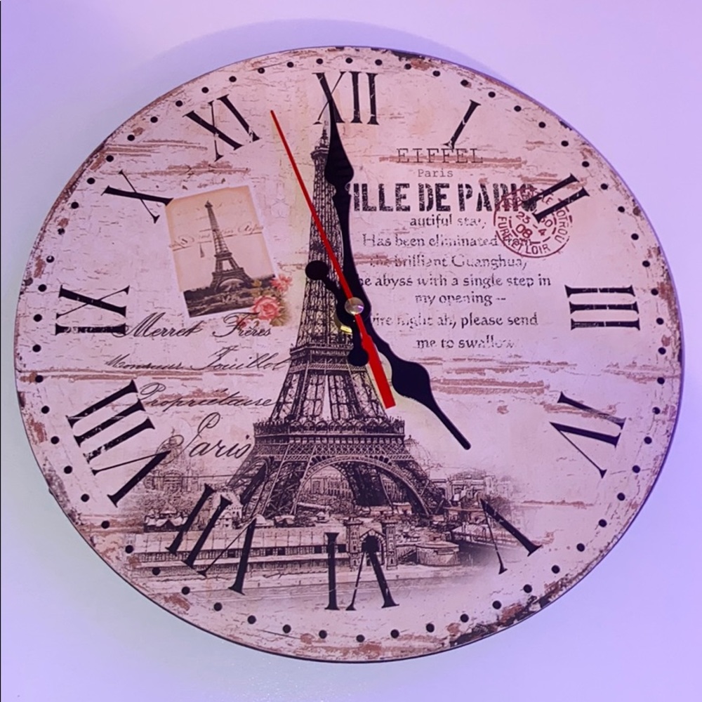 Paris France wall clock